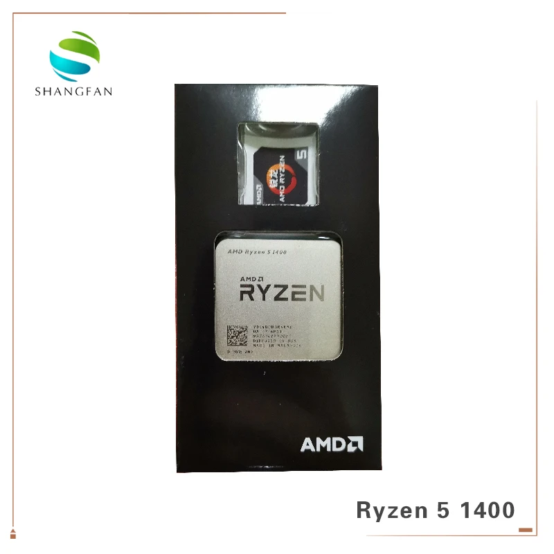 Процессор AMD Ryzen 5 1400 R5 1400 3,2 ГГц четырехъядерный процессор YD1400BBM4KAE разъем AM4 с охлаждающим вентилятором