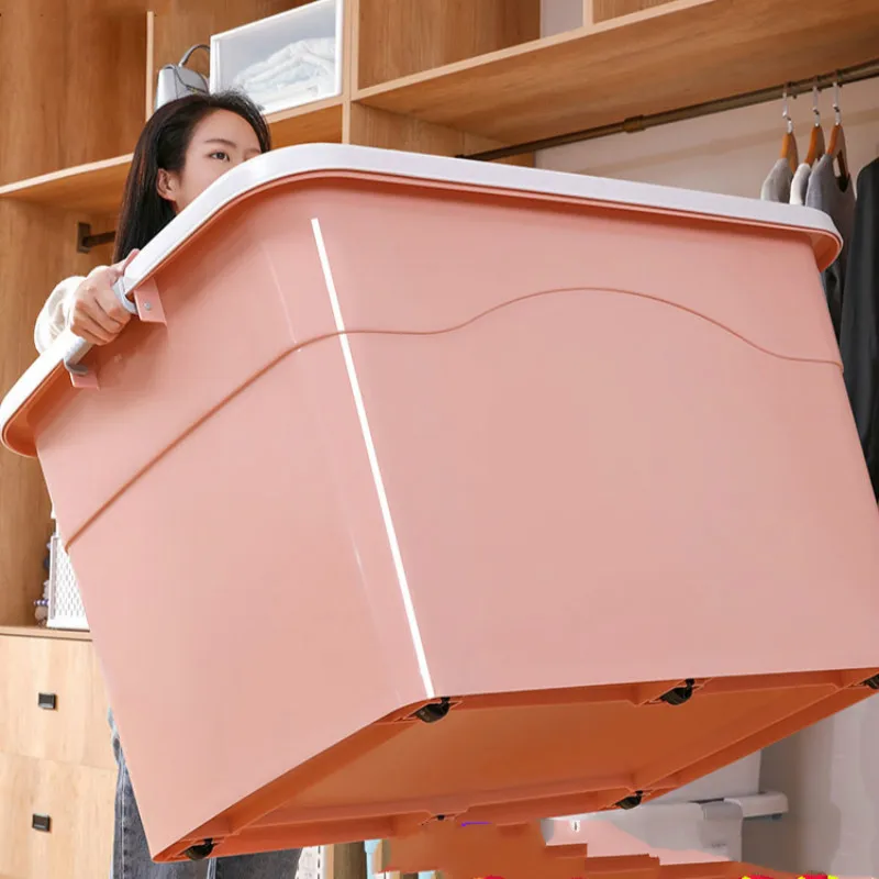 Толстый очень большой пластиковый ящик для хранения домашний декор одежды