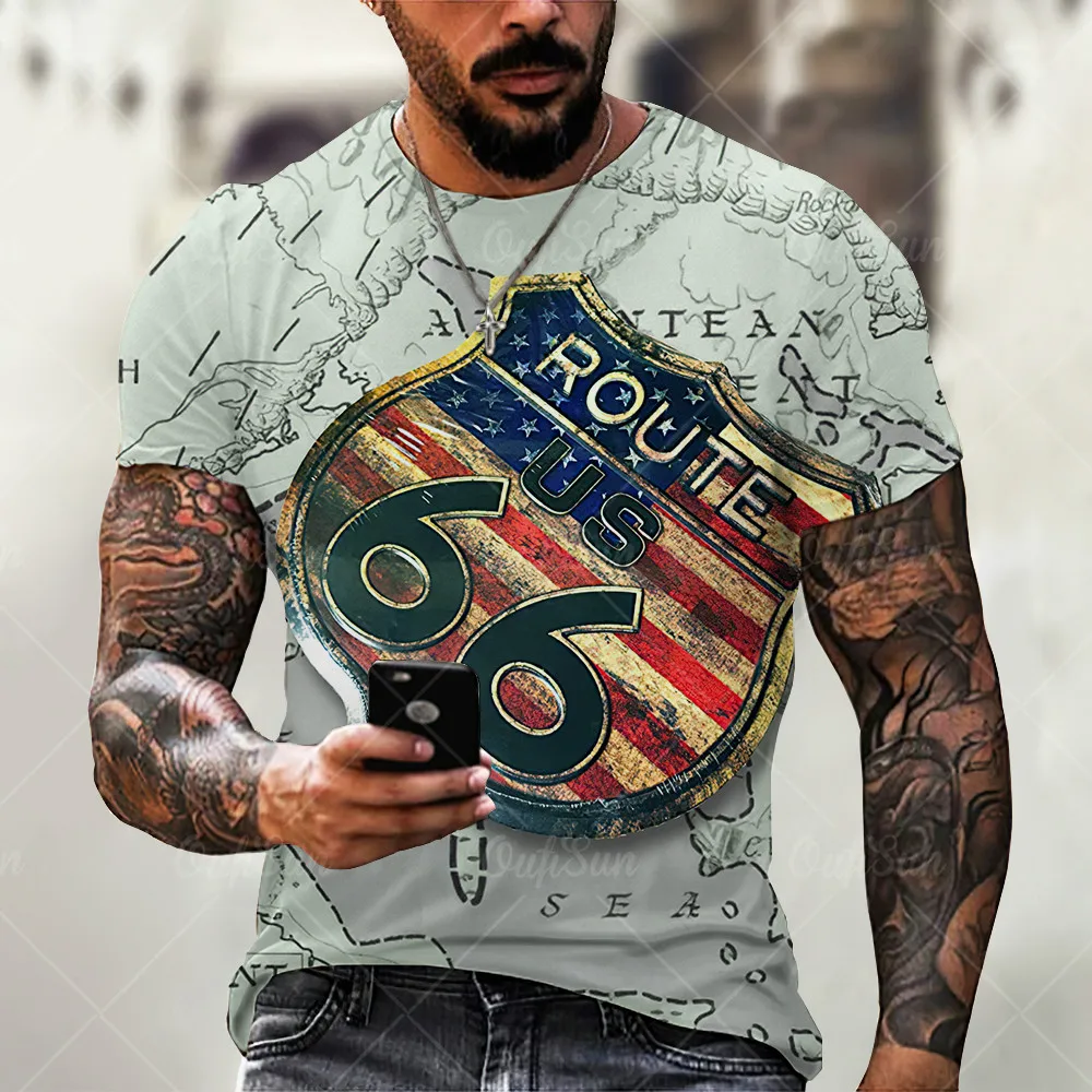 

Футболка мужская оверсайз с круглым вырезом и короткими рукавами