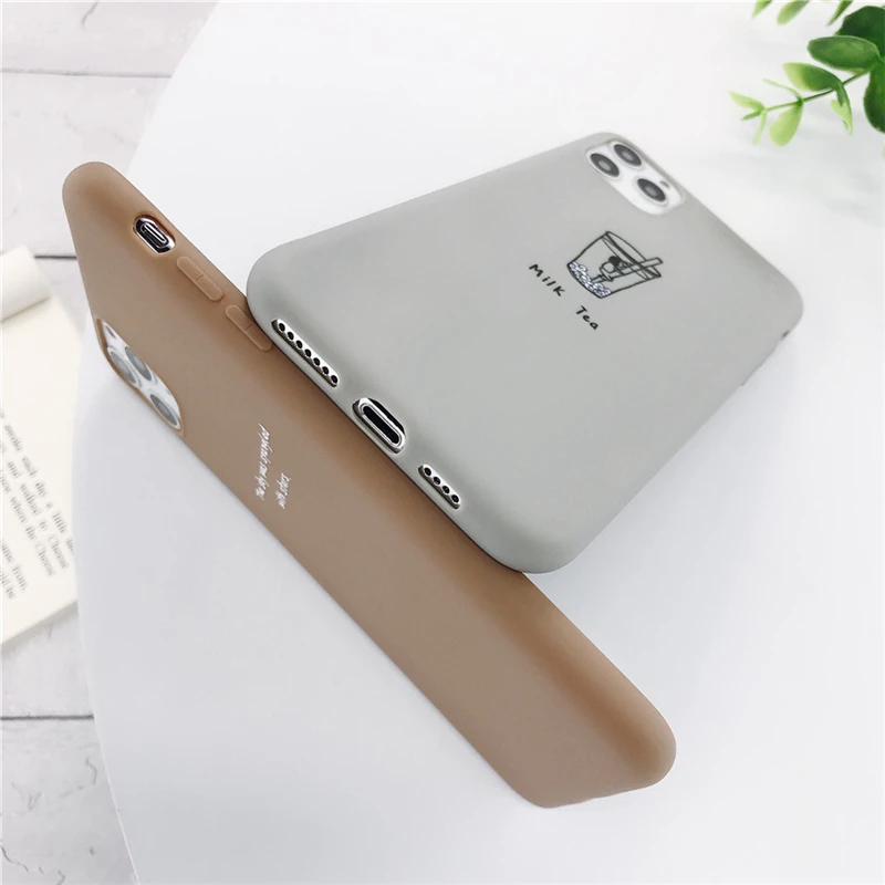 For iPhone 13 Drink Bottle Milk Tea Pattern Case For iPhone 12 13 mini 11 Pro XS Max 7 8 6 6s Plus X XR 5S SE 2020 Soft Covers images - 6