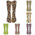 Носки Длинные хлопковые с принтом собаки, унисекс