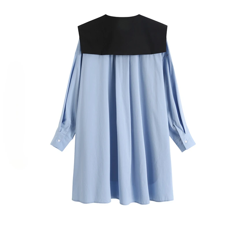 

Design Turn Down Collar Long Sleeve Solid Tops Korean Style Trendy Simple Blouse Casual Loose All Match Femme Blusas Spring 2021