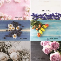 vinyl custom photography backdrops prop flower and wooden planks photography background 0103