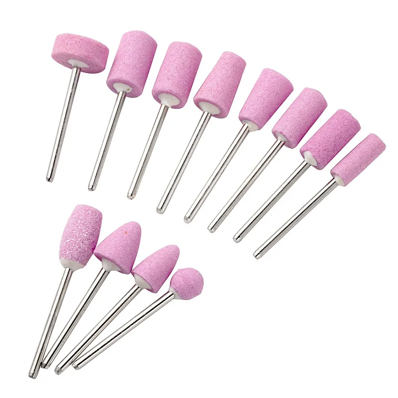 12Pcs Stainless Steel Ceramic Electric Machine Drill Bits File Nail Art Polishing Grinding Head Manicure Pedicure Tools Set Pro | Красота и