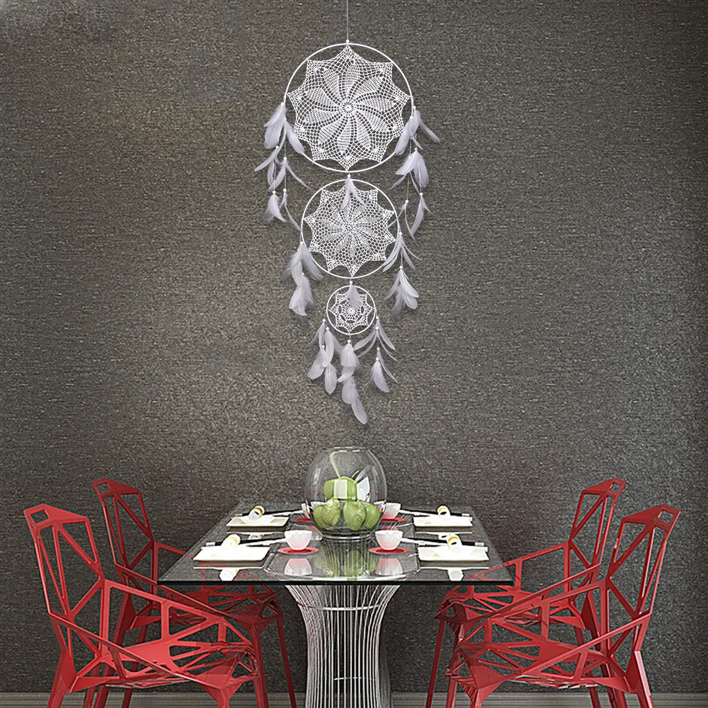 Трёхкольное кружевное Ловец снов свадебное украшение оригинальное Украшение