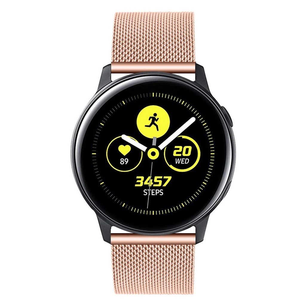 2019Mijobs металлический ремешок для samsung Galaxy Active 2/huawei GT/Huami Amazfit Bip/Forerunner 245 браслет из