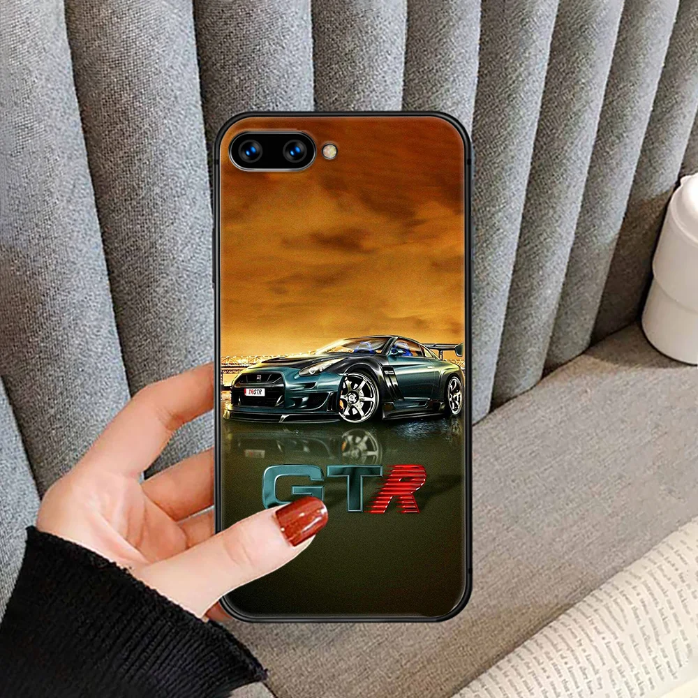 

Luxury Fashion Sport Car GTR Phone Case For HUAWEI honor nova 5 7 8 9 10 20 30 A C T I X Lite Pro black hoesjes luxury