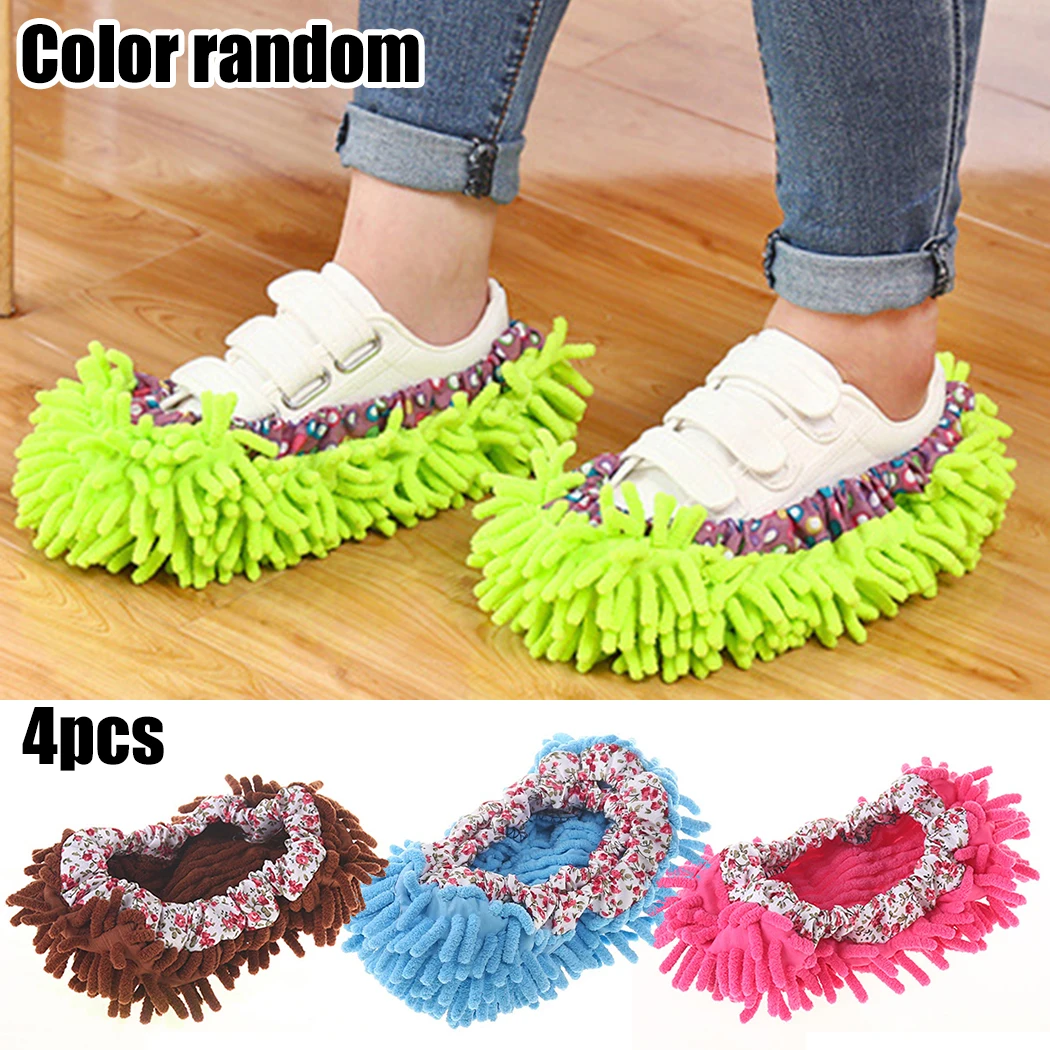 

2020 New Microfiber Soft Mop Slippers Lazy Floor Foot Socks Shoes Creative Quick Cleaning Dust Wearable Floor Polishing Cleaning