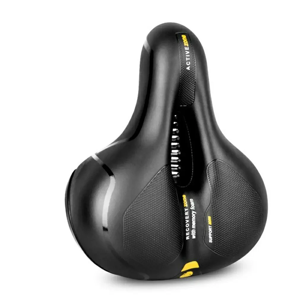

Bike Saddle Memory Sponge Road MTB Bike Hollow Breathable Absorption Rainproof Big Bum Soft Comfort Cushion Cycling Part Seat