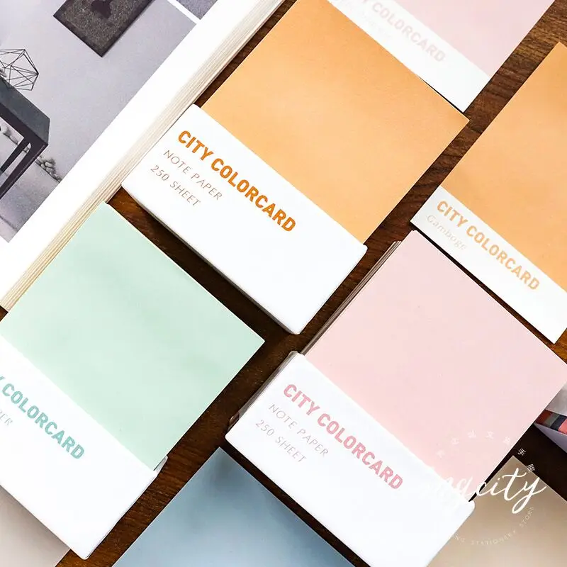 250 листов креативный цветной блокнот пантона для сообщений квадратный офисный