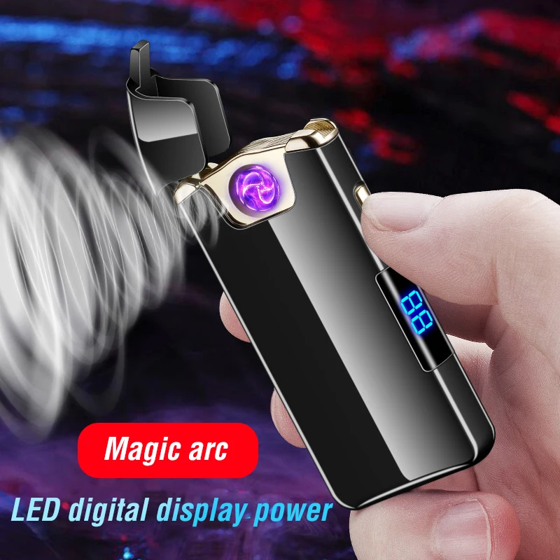 Популярная Поворотная Зажигалка для электронных сигарет с USB ветрозащитная