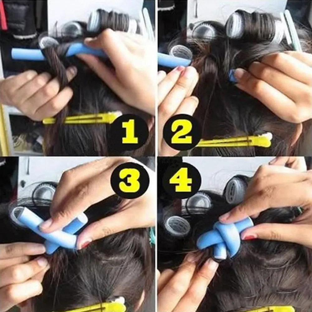 

10 pcs Curler Maker Twist Curls Tool DIY Styling Hair Roller Random Color