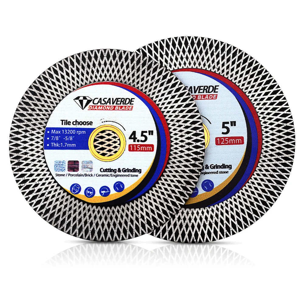 

Casaverde 4.5“-5” Diamond Tile Saw Blade Diamond Porcelain Cutting Disc For Cutttng And Grinding Tile Granite