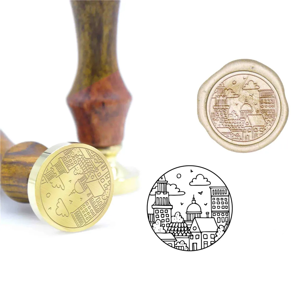 Новый Вид из окна штамп уплотнение индивидуальная восковая печать свадебные