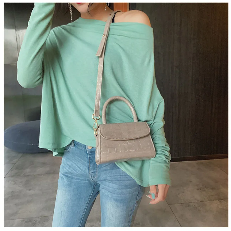 Женская кожаная сумка 2020 модная дизайнерская брендовая Милая полукруглая с