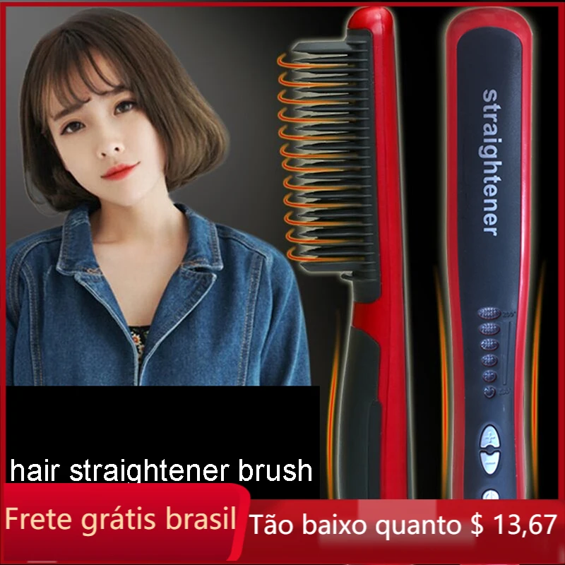 

Multifunctional Hair Straightener Comb AntiScald Hair Straightening Brush Comb Fast Heating Anti-Scalding Men Hair Straight Tool