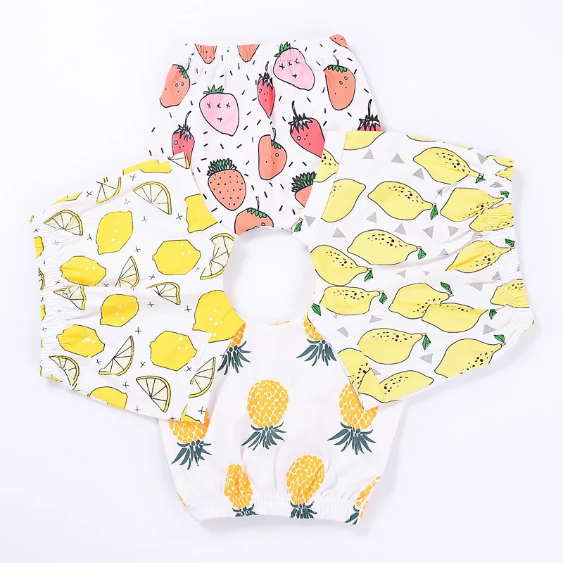 Шорты их чистого хлопка с фруктами и клубничками Детские шаровары Коллекция 2021