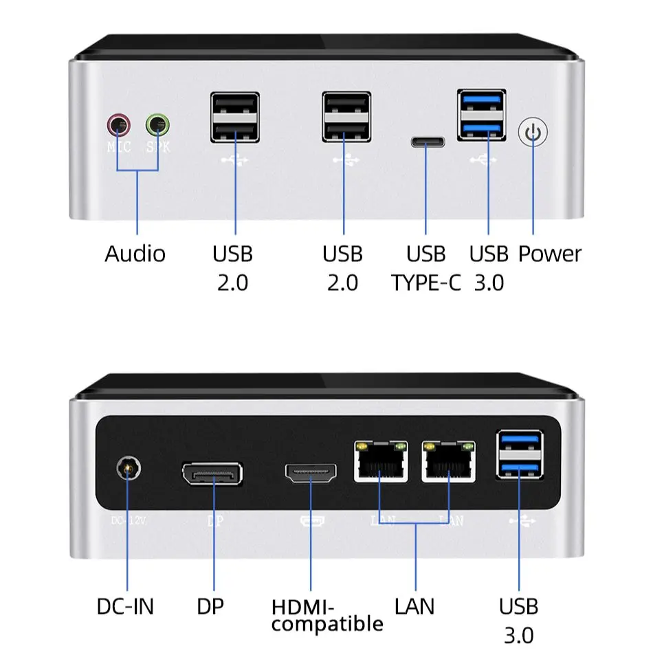 XCY Mini PC Intel Core i7 10510U 8550U i5 8250U i3 8145U 8GB16GBGB DDR4 256GB To 1TB M.2 SSD 4K UHD 2.45.0G WiFi Windows 10