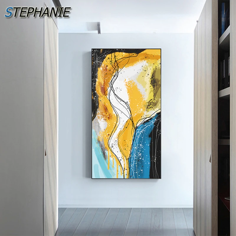 Modern Abstract Art Wall Picture Nordic Poster Colourful Print Fashion Canvas for Living Room Bedroom Tableaux Salon | Дом и сад