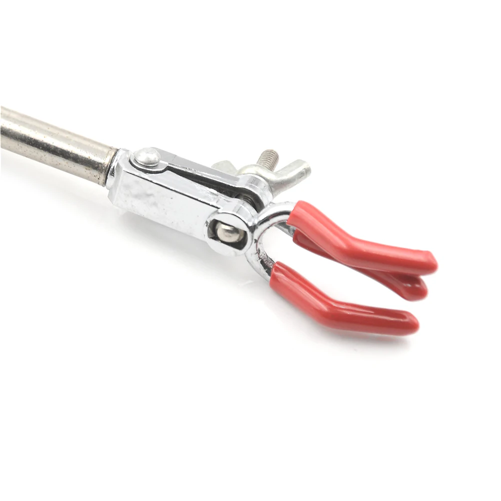 

1pc Three Prong Extension Flask Clip Clamp Range 0-30mm Lab Single Adjustment Three-jaw Design Laboratory Supplies