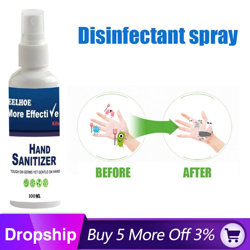 Портативный дезинфицирующий спрей без спирта бактериостатическое