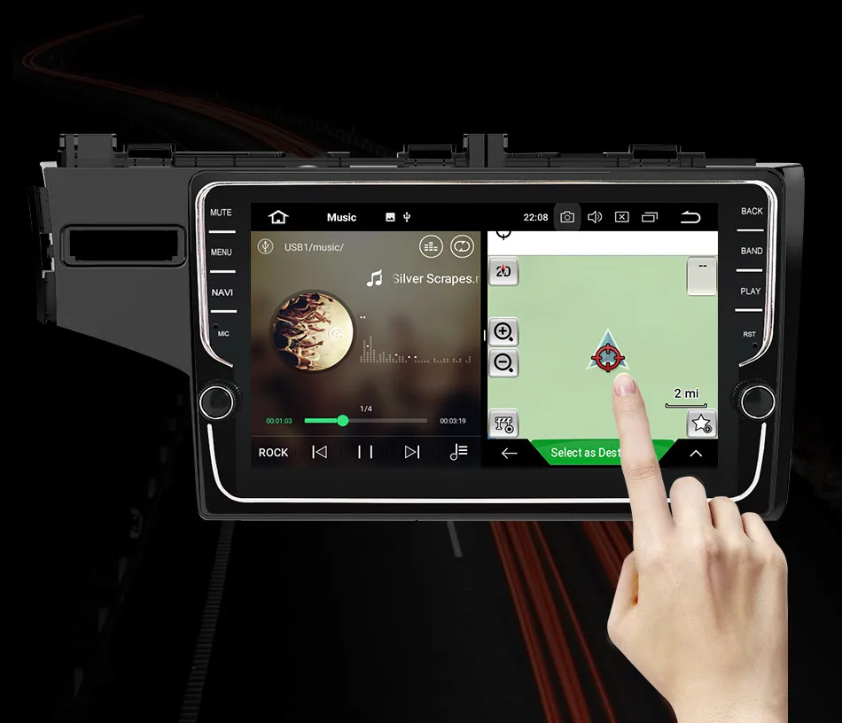 Eunavi 2 din " Android 9 Автомобильный мультимедийный Авто Радио стерео для HONDA JAZZ FIT правый руль gps 4G+ 64G без dvd bt