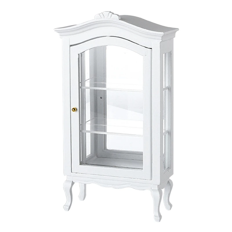 

1/12 миниатюры для кукольного домика, деревянный шкаф, винный шкаф, полка для кухни, столовые аксессуары