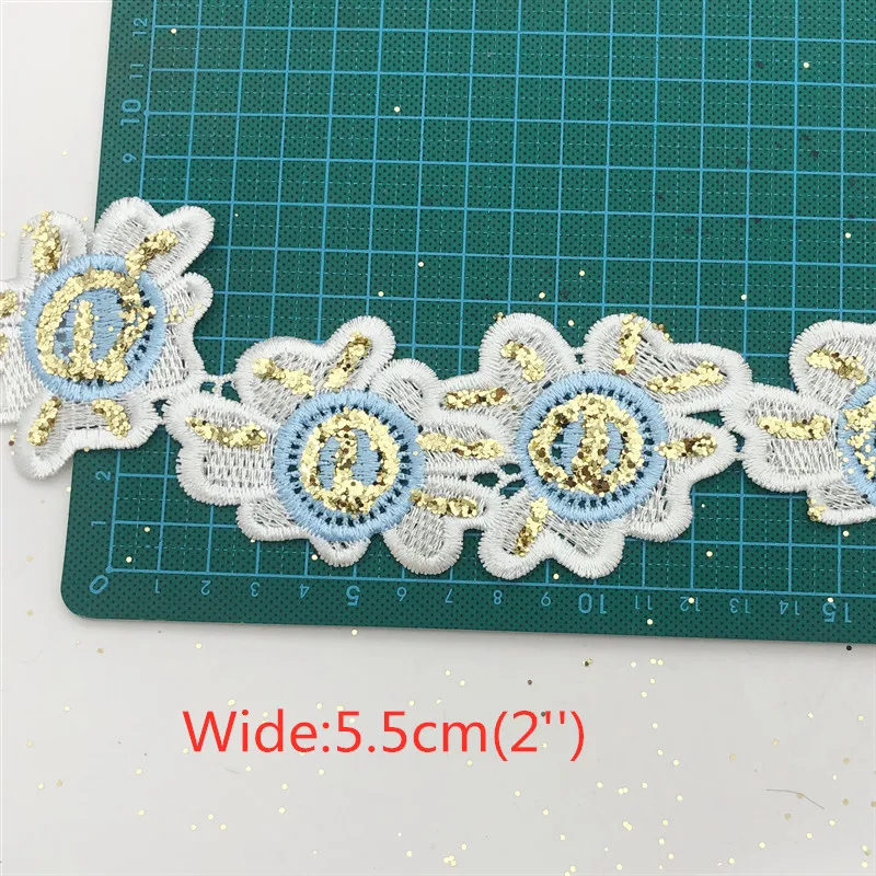 Кружевная лента с цветочной вышивкой для детей 5 ярдов | Дом и сад