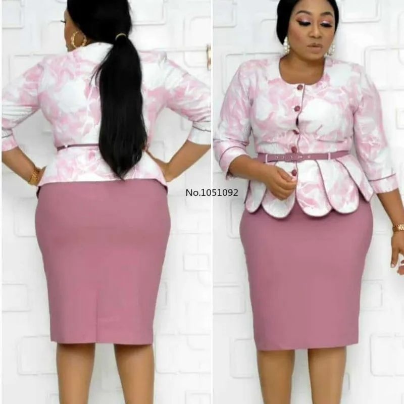 2020 летний модный стиль африканские женские комплекты из двух предметов с принтом