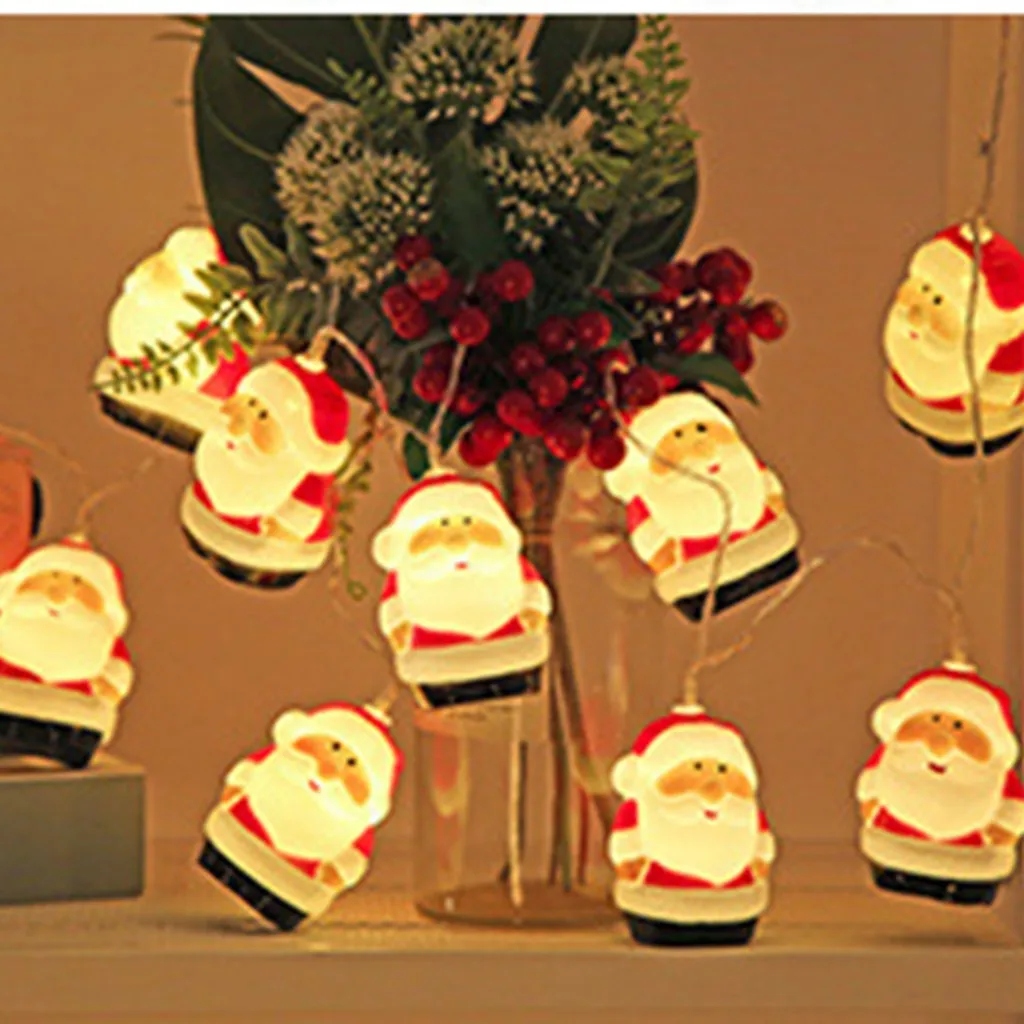 1 5 м 10 светодиодов Рождественская елка с Санта-Клаусом светодиодная гирлянда