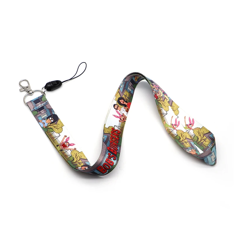 Боб мультфильм шнур ID держатель акварель ткань шнурки Мобильный телефон значка