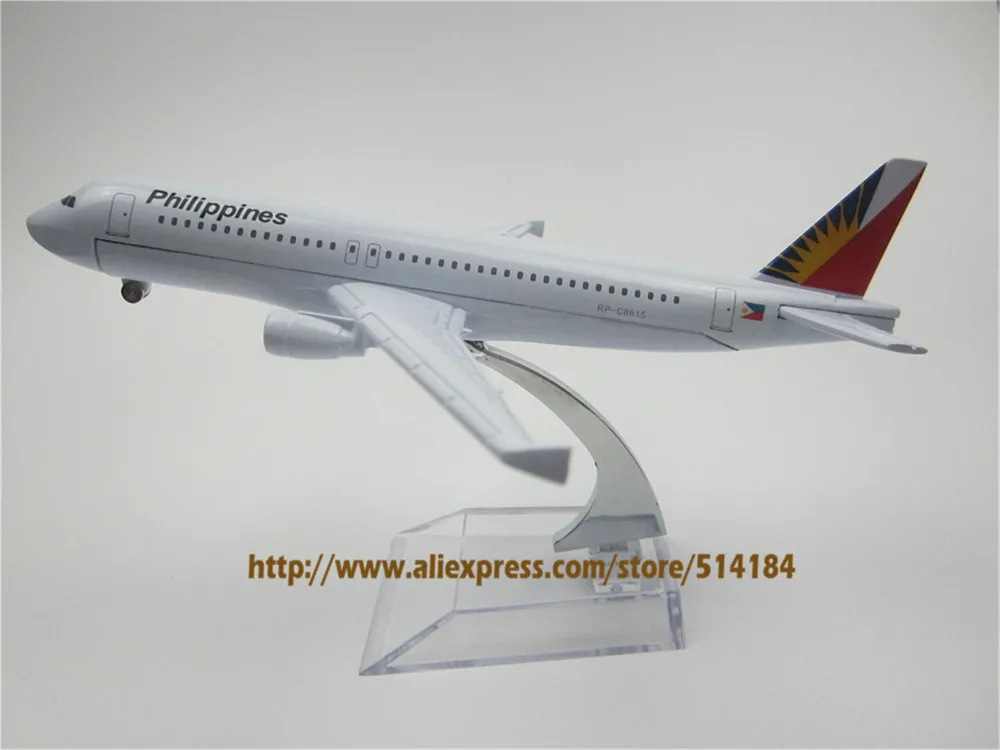 Модель металлического самолета 16 см модель авиапочты филиппинской A320 Авиапочта