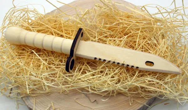 WOODFUN Штык нож M9 bayonet деревянный под роспись|Игрушечное оружие| |