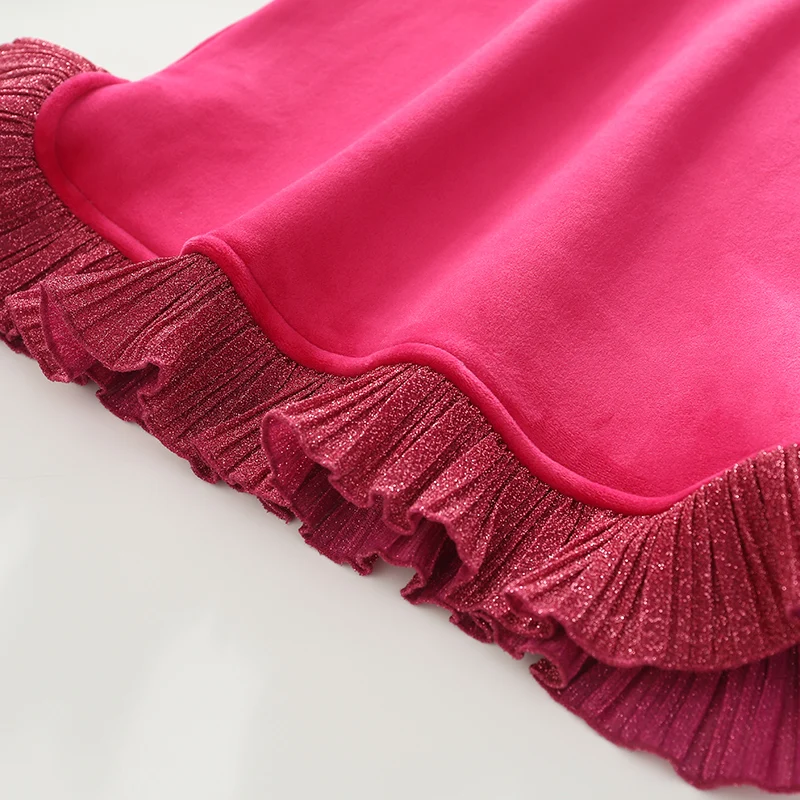 

Girls Sweatshirt Dress Spring Autumn 2021 New Teenage Girls Clothing Long Pullover Ruffles Sweatshirts Tops Winter Dress Clothes