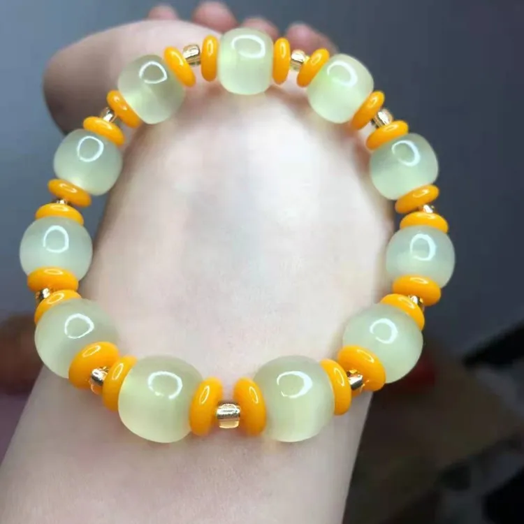 

Женский браслет с нефритом, ювелирные изделия из драгоценных камней
