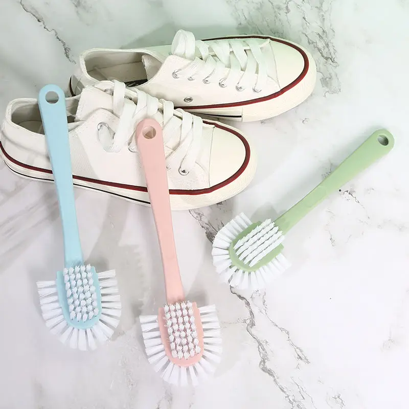 

Lohas Sneakers Washing Double Head Long Handle Home Cleaning Shoe Brush Household Cleaner Household Merchandises Gadgets