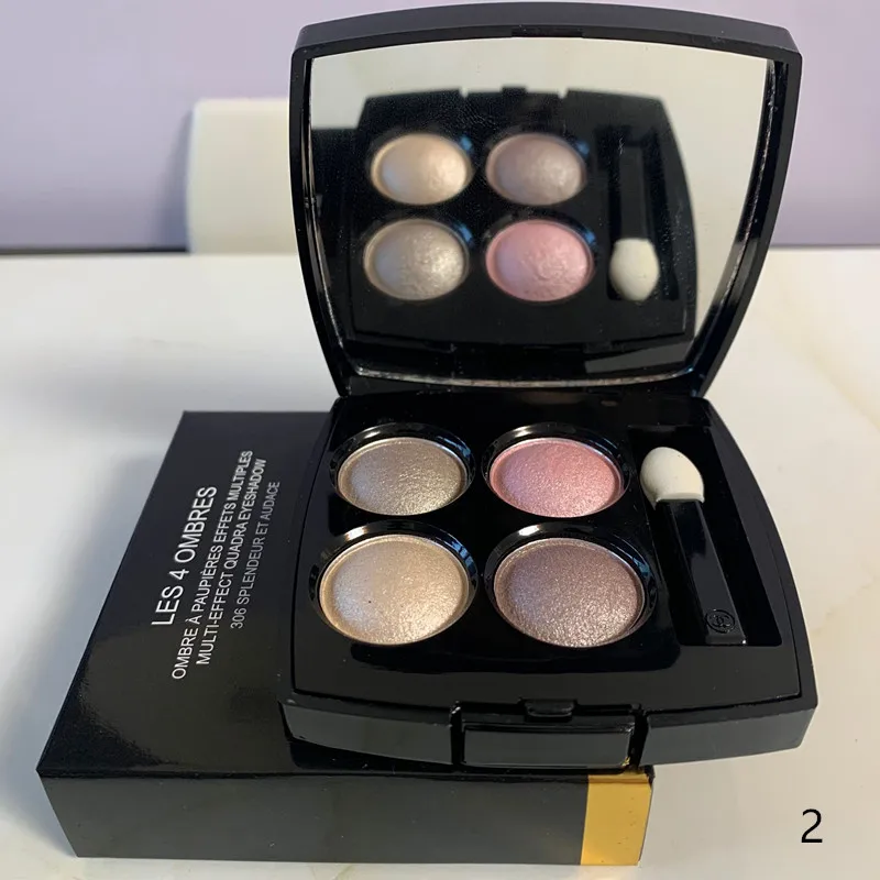 Лидер продаж Классическая Палетка теней для век 4 цветов блестящие водостойкие