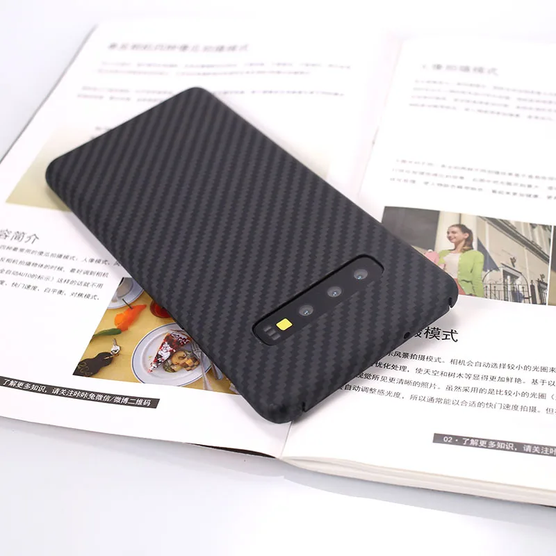 Кевларовое арамидное волокно чистое углеродное для Samsung Galaxy S10 S 10 plus чехол из