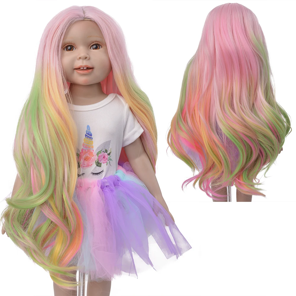 Парики только для кукол парики с эффектом омбре желтого и розового цветов