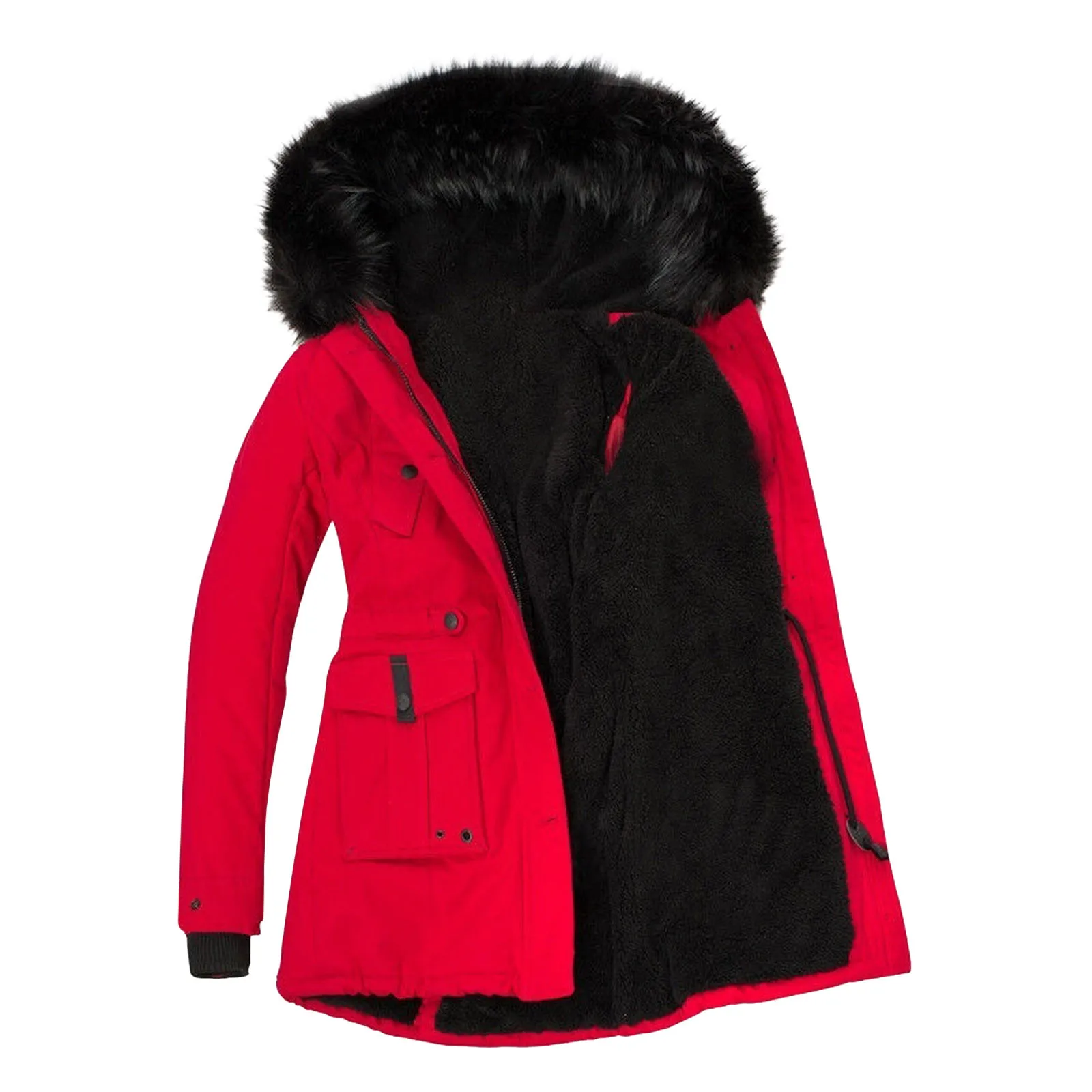 

Женское Пальто, высококачественное Пальто, парка, женское теплое Пальто, куртка, верхняя одежда, Тренч на меховой подкладке, зимнее толстое ...
