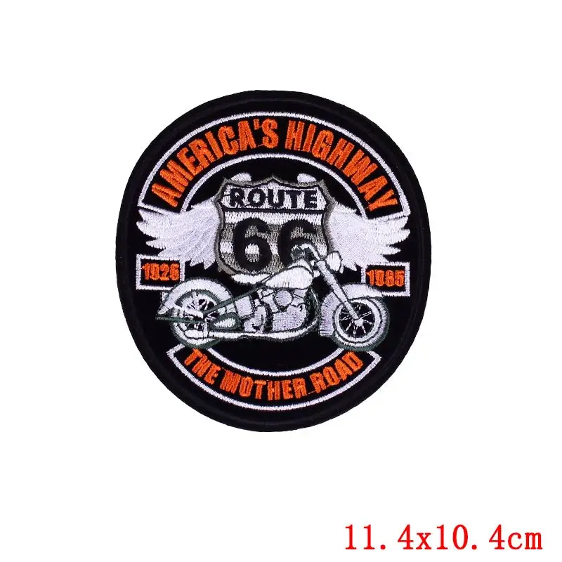 DIY Байкерская нашивка на спине вышитые мотоциклетные термоклейкие нашивки