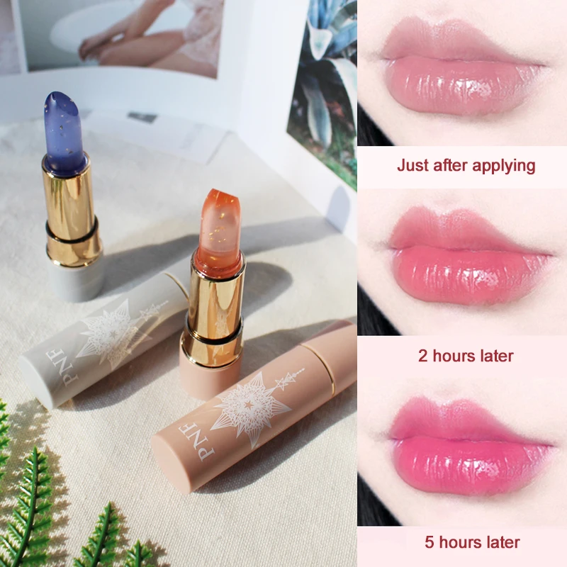 

Jelly Lipstick Lip Balm Temperature Change Lipstick Moisturizing Transparent Lipstick Natural Anti Aging Makeup TSLM1