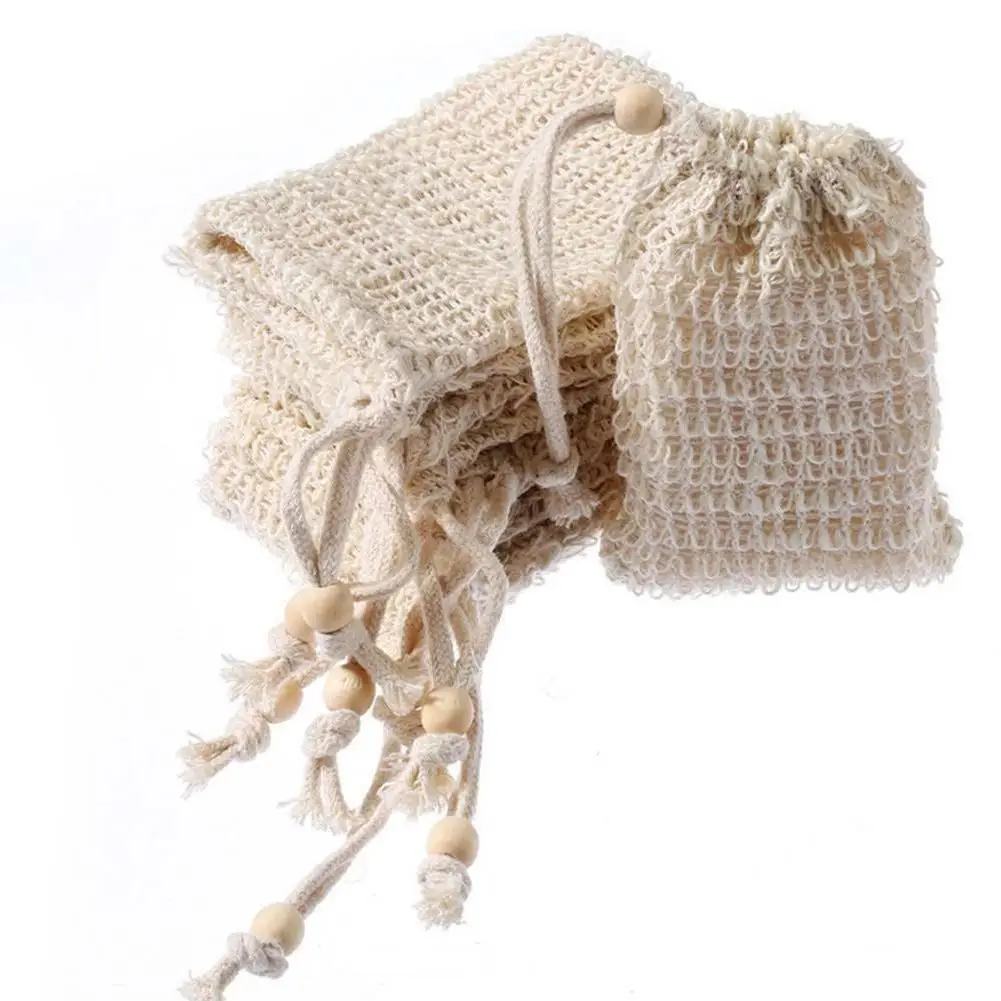 

Massage Handbag Bathing Horny Anti-Slip Sleeve Natural Cotton And Linen Soap Bath Products Bathed And Foamed Net Soap Bag Set