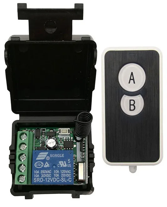 Радиоуправляемый беспроводной переключатель 12 В постоянного тока 1 канал 10 А 315