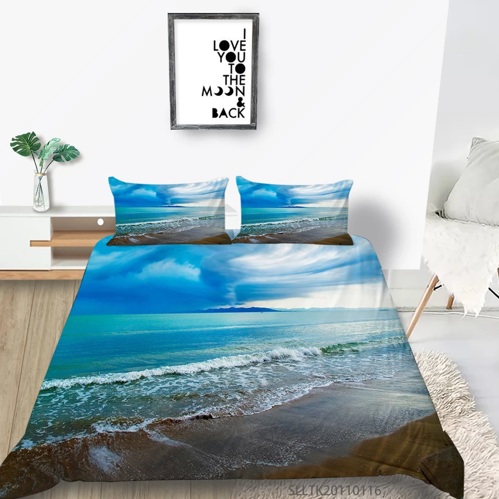 

Sunshine 3D Bedding Set Natural Landscape Creative Sky River Design Duvet Cover King Queen Full Size For All Seasons