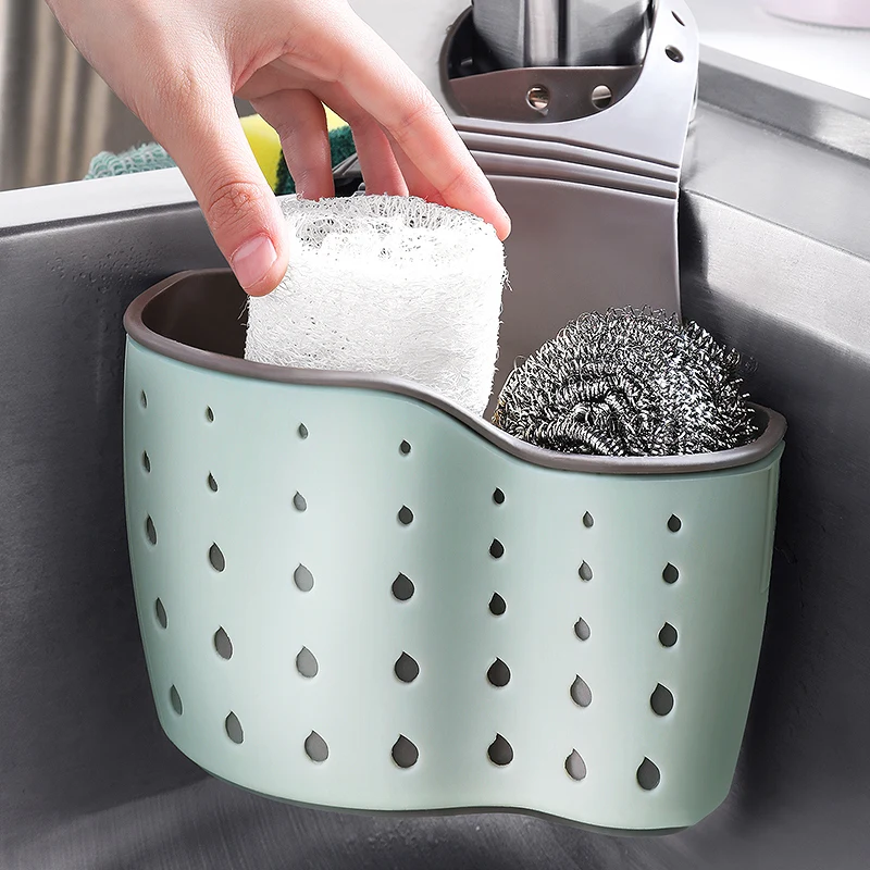

Sink Shelf Soap Sponge Drain Rack Bathroom Holder Kitchen Storage Suction Cup Kitchen Organizer Sink kitchen Accessories Wash