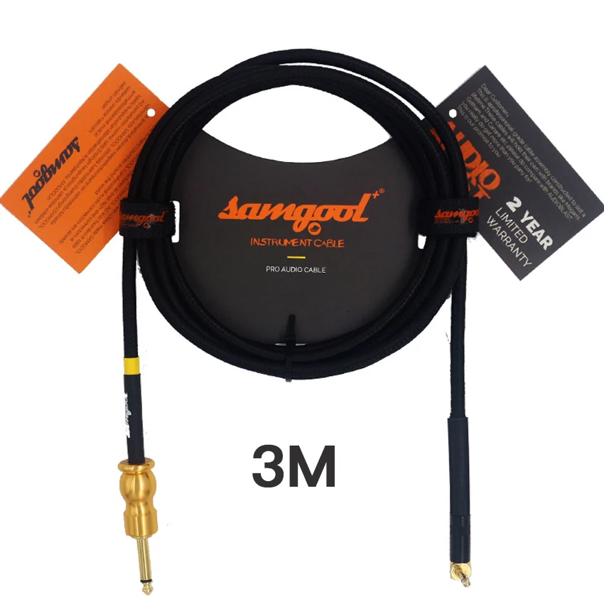 Samgool гитарный кабель 6,5-3,5 XLR звуковая карта записывающий инструмент Частотная линия электрогитара аудио кабель - Цвет: 3M