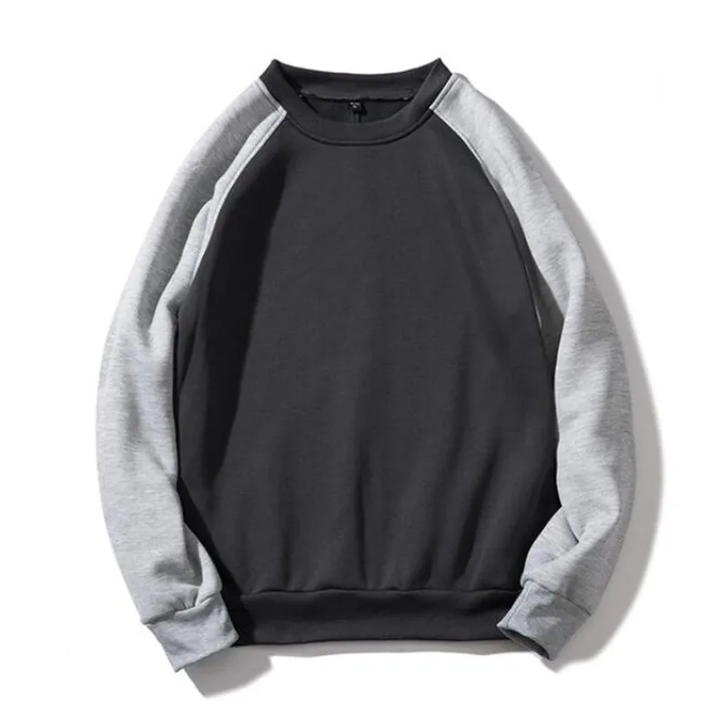 dark gray ZSIIBO брендовая мужская Толстовка осень мужской хип хоп Уличная Мужская пуловер толстовки для мужчин однотонные европейские размеры - Цвет: dark gray