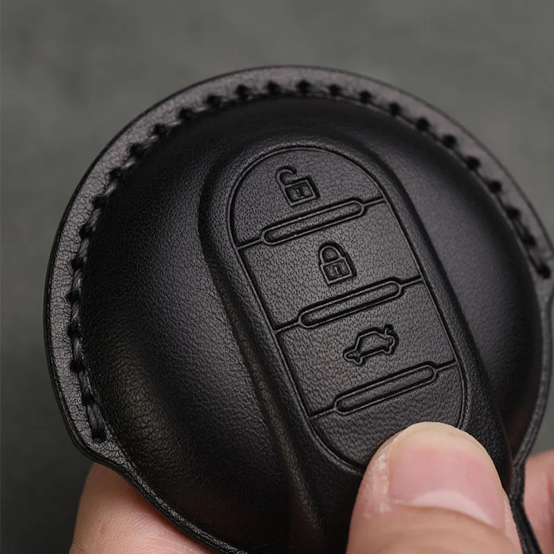 Leather Car Remote Key Case Fob Cover For MINI Cooper Clubman Hardtop Hatchback Countryman F54 F55 F56 F57 F60 Key chain