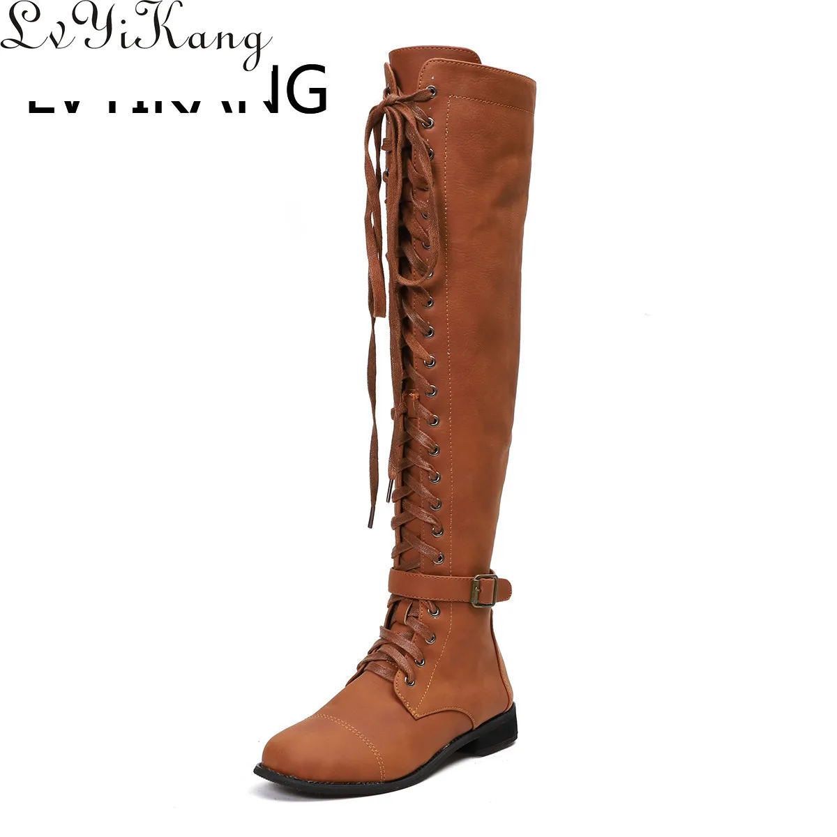 Женские высокие ботинки Martin на шнуровке спереди зимние теплые плюшевые длинные